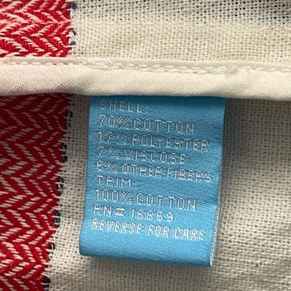 J. McLaughlin Fringe Striped Cotton Blend Cropped Jacket - Women’s Size M - Picture 8 of 10